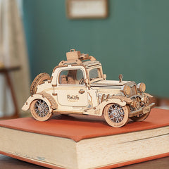 3D Wooden Vintage Car