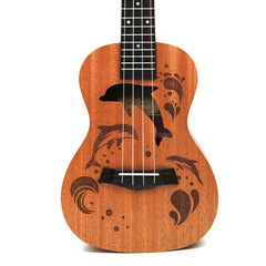 Dolphin Pattern Ukulele