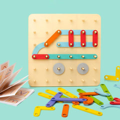 Colorful Puzzle Pegboard