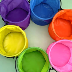 Collapsible Sand Bucket - Portable Beach and Garden Toy for Kids and Family