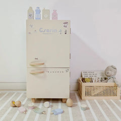 Wooden Pretend Play Refrigerator - Kids' Educational Role-Playing Toy