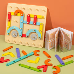 Colorful Puzzle Pegboard